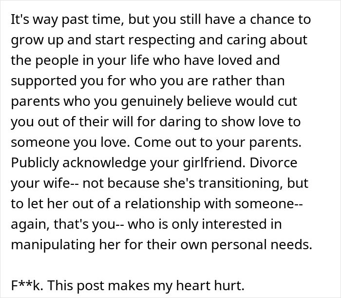 Woman Is In Shock When Her Husband Decides To Transition As He Was Supposed To Help To Hide She&rsquo;s Lesbian