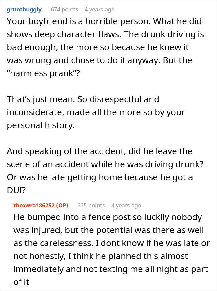 Boyfriend Pulls A Cruel “Prank,” Then Blames Girlfriend For How She Reacted Boyfriend Pulls A Cruel “Prank,” Then Blames Girlfriend For How She Reacted