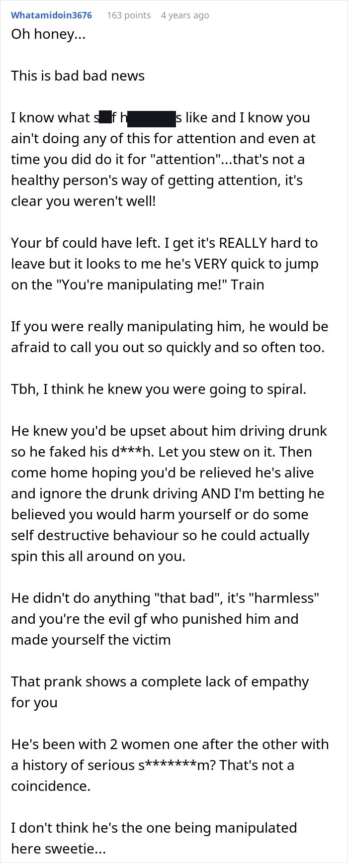 Boyfriend Pulls A Cruel “Prank,” Then Blames Girlfriend For How She Reacted Boyfriend Pulls A Cruel “Prank,” Then Blames Girlfriend For How She Reacted