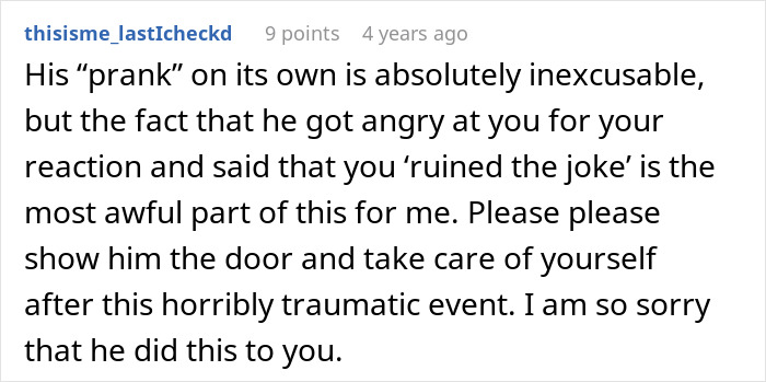 Boyfriend Pulls A Cruel “Prank,” Then Blames Girlfriend For How She Reacted Boyfriend Pulls A Cruel “Prank,” Then Blames Girlfriend For How She Reacted