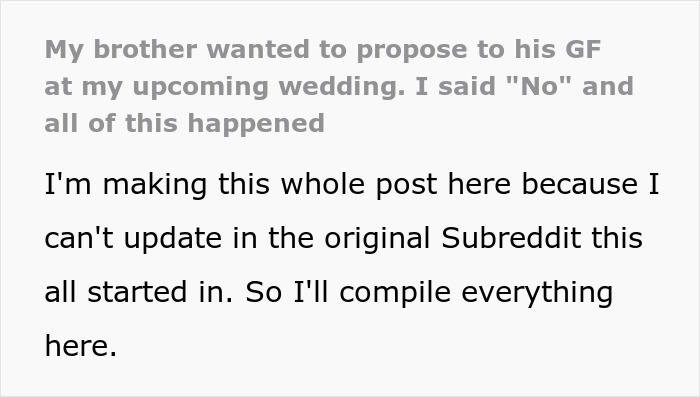 Entitled Man Plans To Propose At Brother’s Wedding, Ends Up Losing More Than He Bargained For Entitled Man Plans To Propose At Brother’s Wedding, Ends Up Losing More Than He Bargained For