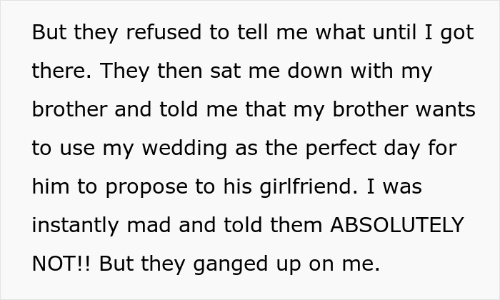 Entitled Man Plans To Propose At Brother’s Wedding, Ends Up Losing More Than He Bargained For Entitled Man Plans To Propose At Brother’s Wedding, Ends Up Losing More Than He Bargained For