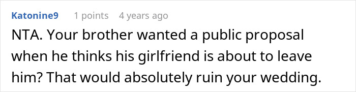 Entitled Man Plans To Propose At Brother’s Wedding, Ends Up Losing More Than He Bargained For Entitled Man Plans To Propose At Brother’s Wedding, Ends Up Losing More Than He Bargained For