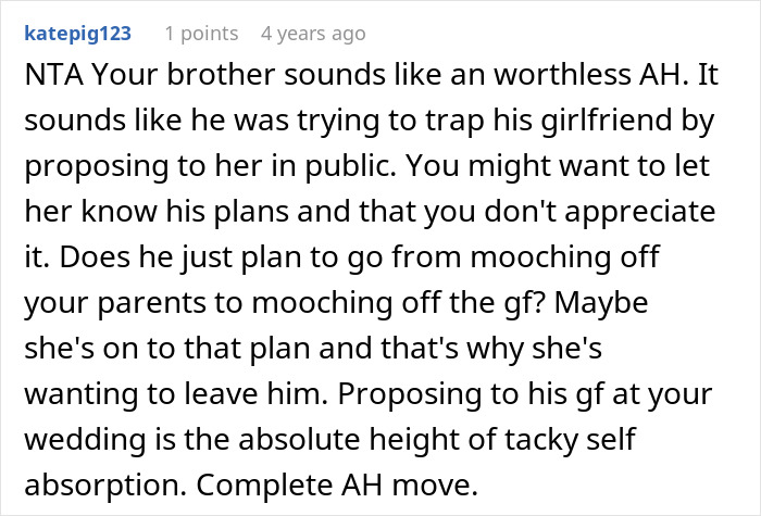 Entitled Man Plans To Propose At Brother’s Wedding, Ends Up Losing More Than He Bargained For Entitled Man Plans To Propose At Brother’s Wedding, Ends Up Losing More Than He Bargained For