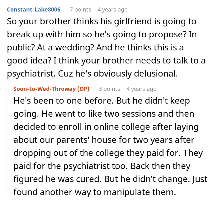 Entitled Man Plans To Propose At Brother’s Wedding, Ends Up Losing More Than He Bargained For Entitled Man Plans To Propose At Brother’s Wedding, Ends Up Losing More Than He Bargained For