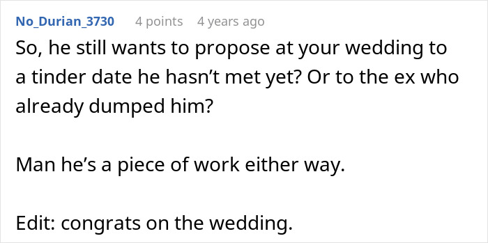 Entitled Man Plans To Propose At Brother’s Wedding, Ends Up Losing More Than He Bargained For Entitled Man Plans To Propose At Brother’s Wedding, Ends Up Losing More Than He Bargained For