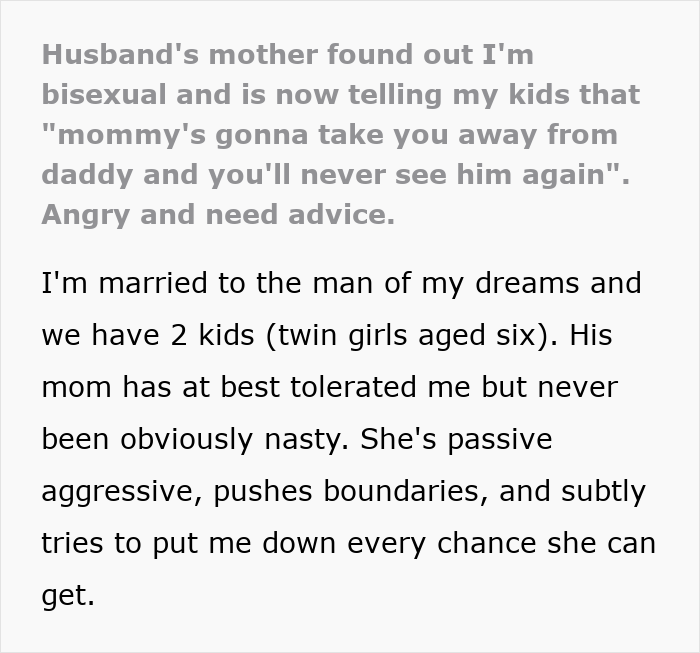 MIL Finds Out Woman’s “Secret,” Decides To Scare Her Kids Until They Completely Freak Out