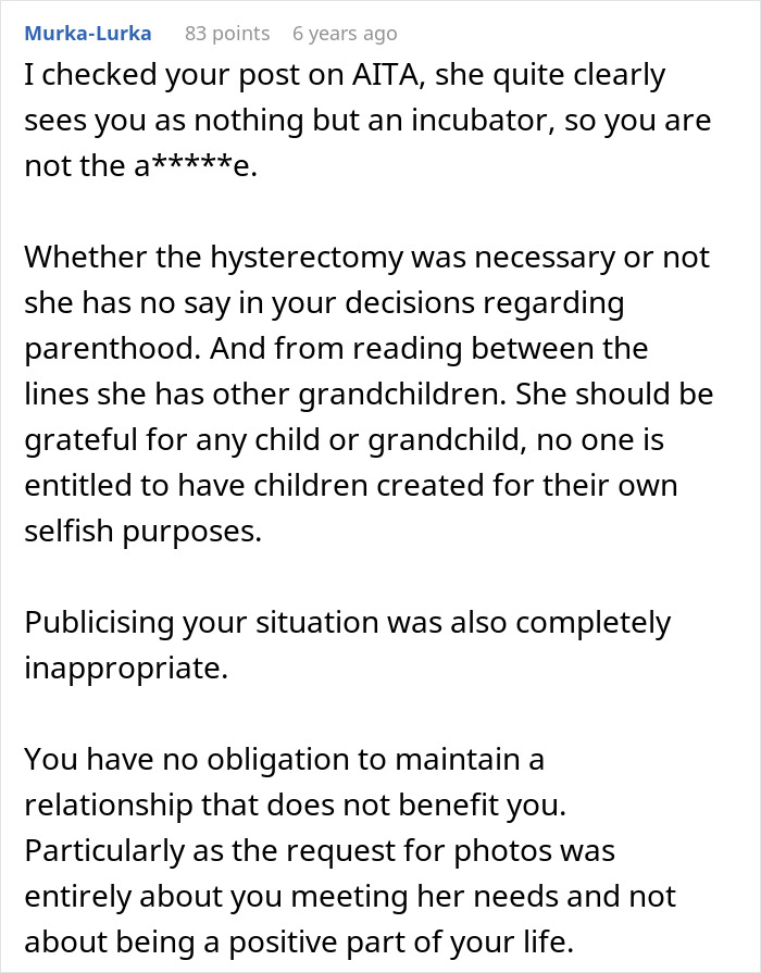 Woman Hides Hysterectomy From MIL For 18 Months, All Hell Breaks Loose When She Finally Finds Out Woman Hides Hysterectomy From MIL For 18 Months, All Hell Breaks Loose When She Finally Finds Out