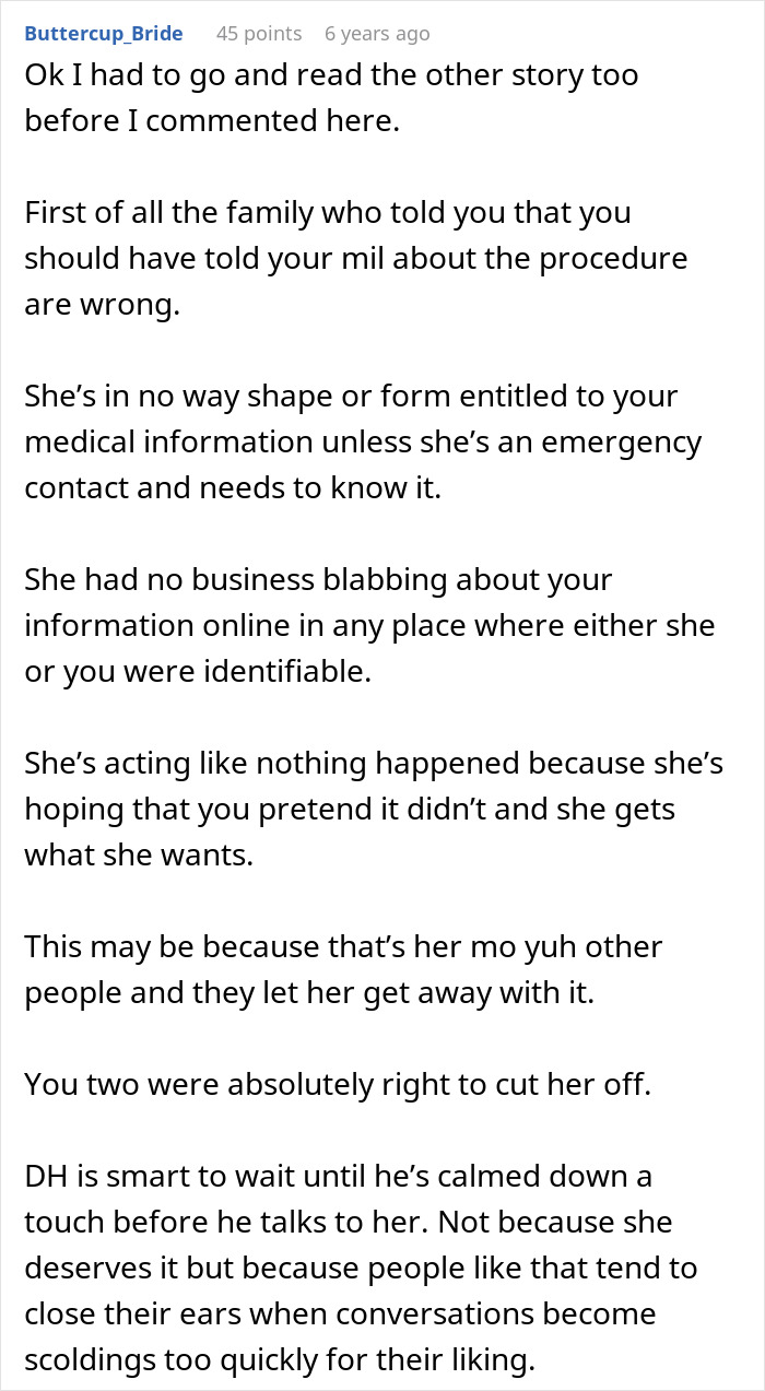 Woman Hides Hysterectomy From MIL For 18 Months, All Hell Breaks Loose When She Finally Finds Out Woman Hides Hysterectomy From MIL For 18 Months, All Hell Breaks Loose When She Finally Finds Out