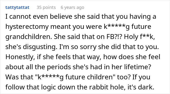 Woman Hides Hysterectomy From MIL For 18 Months, All Hell Breaks Loose When She Finally Finds Out Woman Hides Hysterectomy From MIL For 18 Months, All Hell Breaks Loose When She Finally Finds Out
