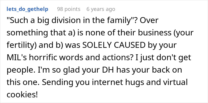 Woman Hides Hysterectomy From MIL For 18 Months, All Hell Breaks Loose When She Finally Finds Out Woman Hides Hysterectomy From MIL For 18 Months, All Hell Breaks Loose When She Finally Finds Out