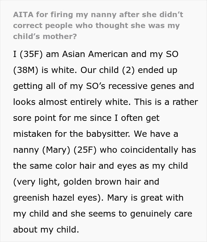 Wife Shocks Husband By Firing The Nanny On The Spot, Calls Her Reason An Overreaction Wife Shocks Husband By Firing The Nanny On The Spot, Calls Her Reason An Overreaction