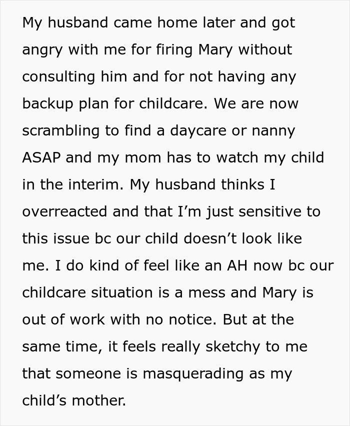 Wife Shocks Husband By Firing The Nanny On The Spot, Calls Her Reason An Overreaction Wife Shocks Husband By Firing The Nanny On The Spot, Calls Her Reason An Overreaction