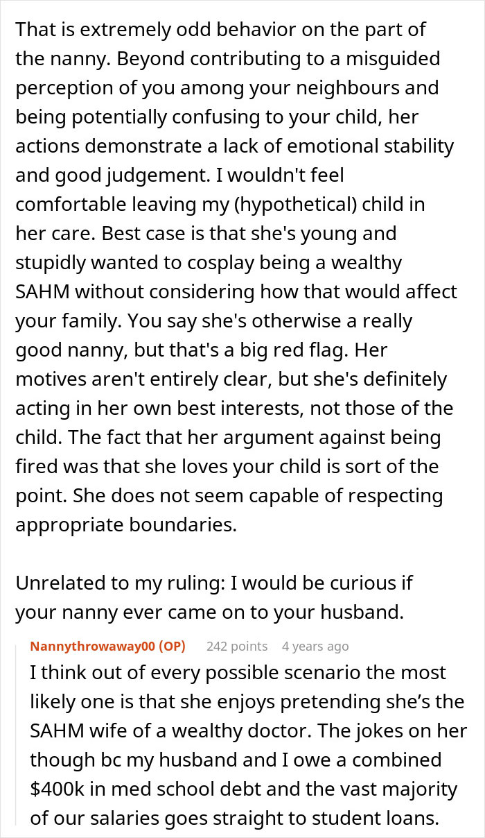 Wife Shocks Husband By Firing The Nanny On The Spot, Calls Her Reason An Overreaction Wife Shocks Husband By Firing The Nanny On The Spot, Calls Her Reason An Overreaction