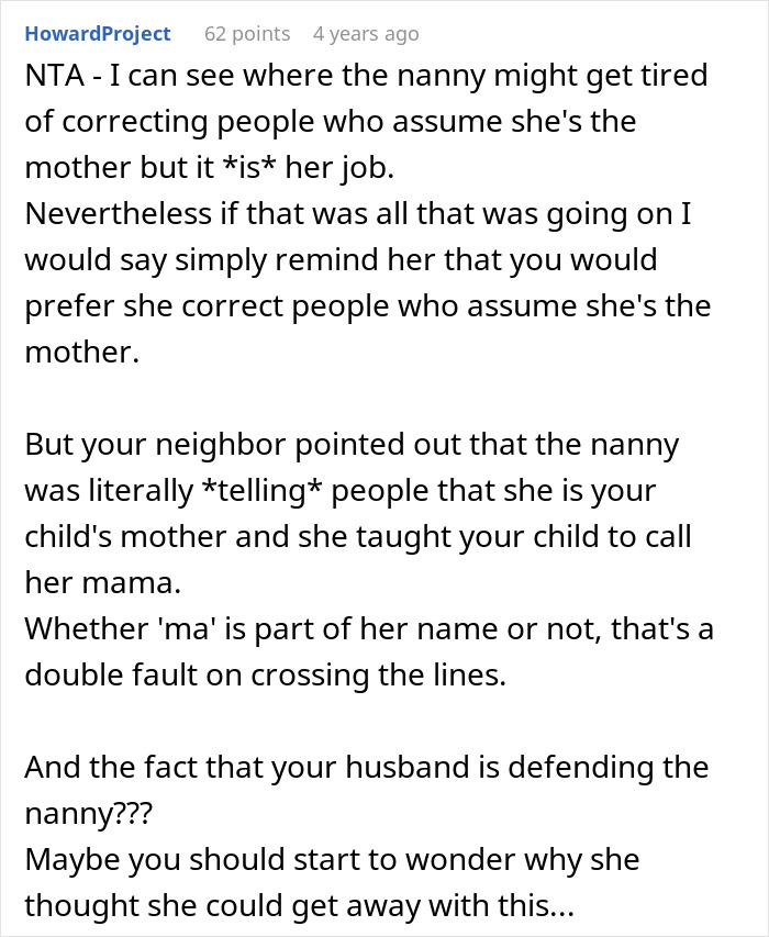 Wife Shocks Husband By Firing The Nanny On The Spot, Calls Her Reason An Overreaction Wife Shocks Husband By Firing The Nanny On The Spot, Calls Her Reason An Overreaction