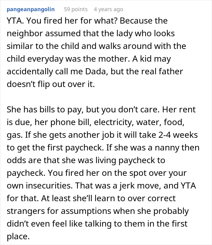 Wife Shocks Husband By Firing The Nanny On The Spot, Calls Her Reason An Overreaction Wife Shocks Husband By Firing The Nanny On The Spot, Calls Her Reason An Overreaction
