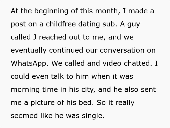 Woman Learns Guy She Met On Childfree Dating Sub Is Seeing 3 Other Ladies And Cheating On His Wife