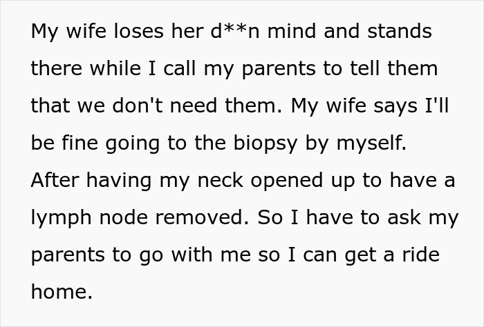 Guy Horrified As His Cancer Has No Effect On Postpartum Wife Who Still Expects Him To Slog At Home