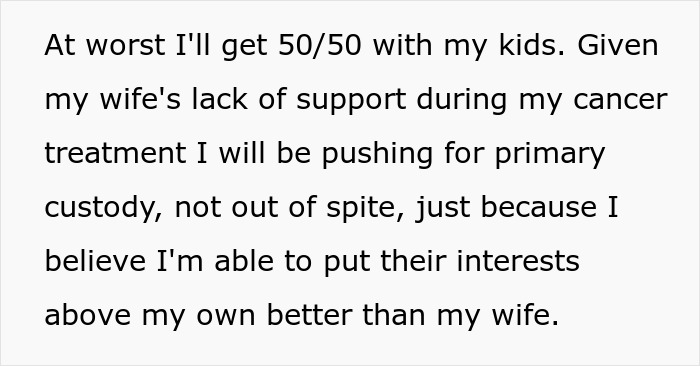 Guy Horrified As His Cancer Has No Effect On Postpartum Wife Who Still Expects Him To Slog At Home