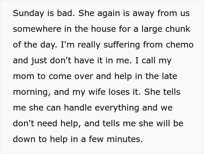 Guy Horrified As His Cancer Has No Effect On Postpartum Wife Who Still Expects Him To Slog At Home