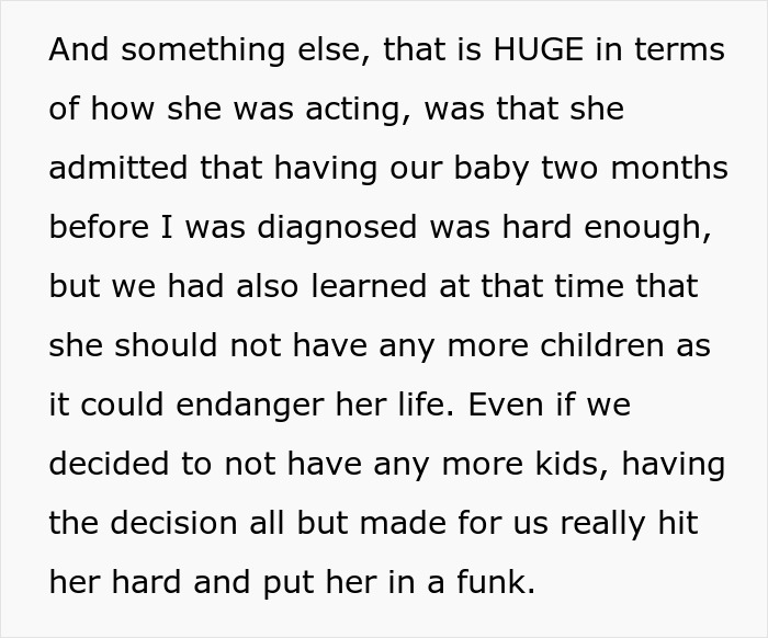 Guy Horrified As His Cancer Has No Effect On Postpartum Wife Who Still Expects Him To Slog At Home