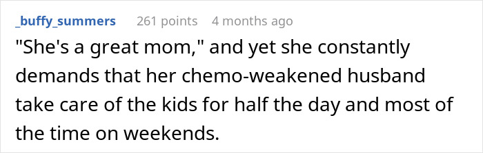 Guy Horrified As His Cancer Has No Effect On Postpartum Wife Who Still Expects Him To Slog At Home