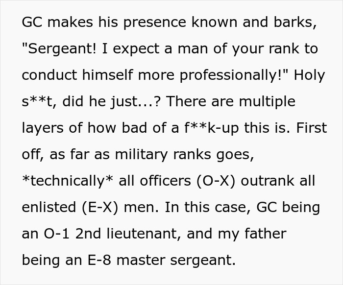 MIL Tries To Pull Rank On Bride’s Dad Using Her Lieutenant Son, Gets Shut Down By His Captain Son