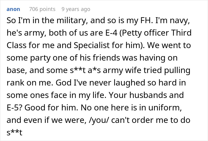 MIL Tries To Pull Rank On Bride’s Dad Using Her Lieutenant Son, Gets Shut Down By His Captain Son