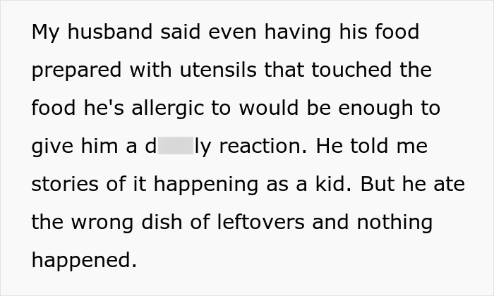 Woman Finds Out Her Husband Fakes A Dangerous Food Allergy, Then Uncovers A Pattern Of Bigger Lies