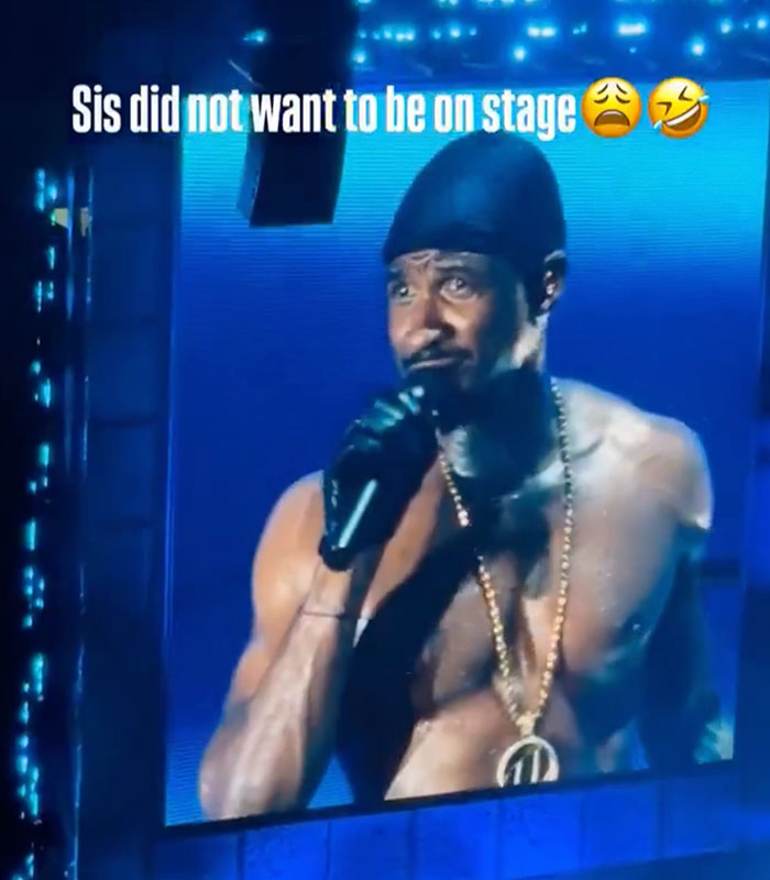 Woman Booted Off Stage By Usher After Awkward Reaction To His Seductive Moves Breaks Silence With Savage Post