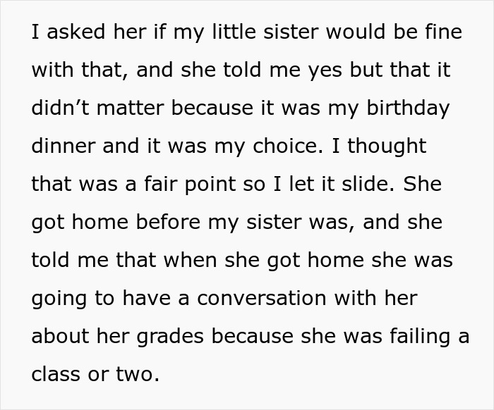 Woman&rsquo;s Birthday Dinner Turns Into A Disaster After Her Teen Sister Starts Crying Over The Food