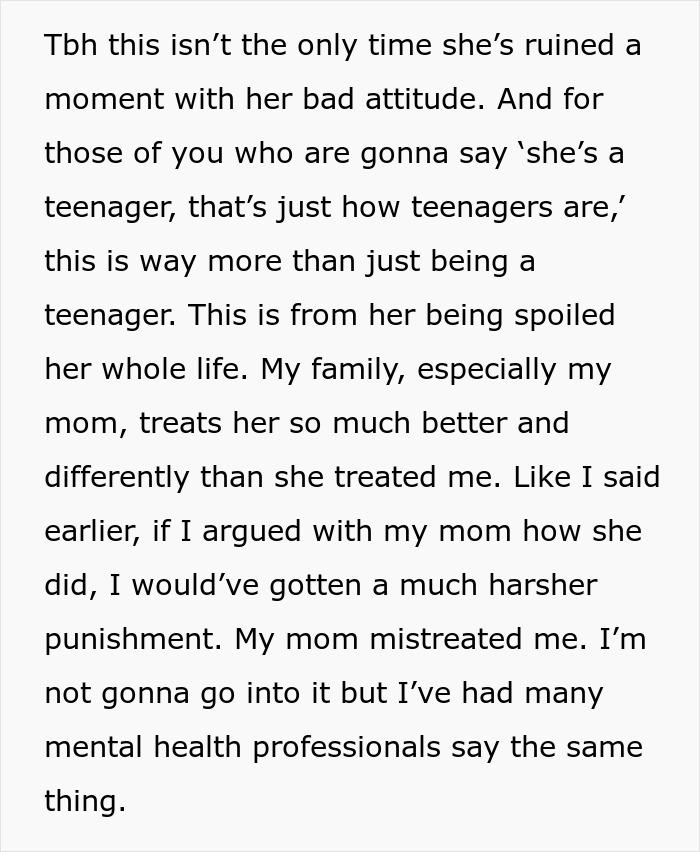 Woman&rsquo;s Birthday Dinner Turns Into A Disaster After Her Teen Sister Starts Crying Over The Food