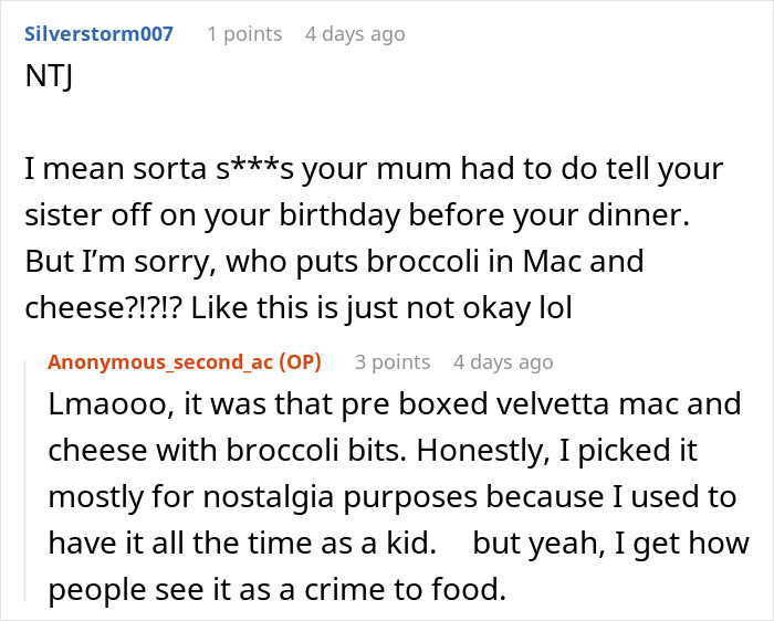 Woman&rsquo;s Birthday Dinner Turns Into A Disaster After Her Teen Sister Starts Crying Over The Food