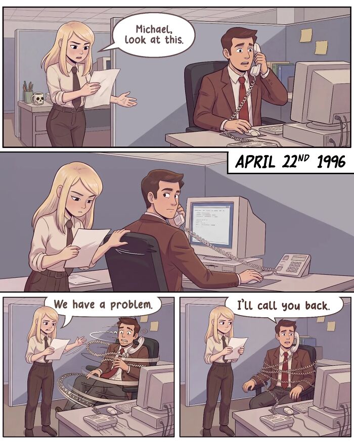 22 Nostalgic Comics From Victor Gnarly’s Yesterday’s Papers That Capture Life Before Smartphones