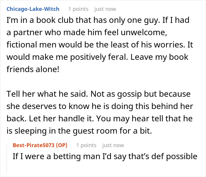 Husband Is Very Uncomfortable With The Books His Wife Reads During Book Club, Blames It All On One Person