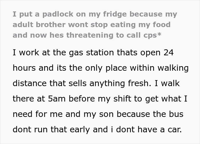 Moocher Keeps Raiding Food Sis Got For Her Son, Gets Violent And Brings Up CPS As She Locks Fridge