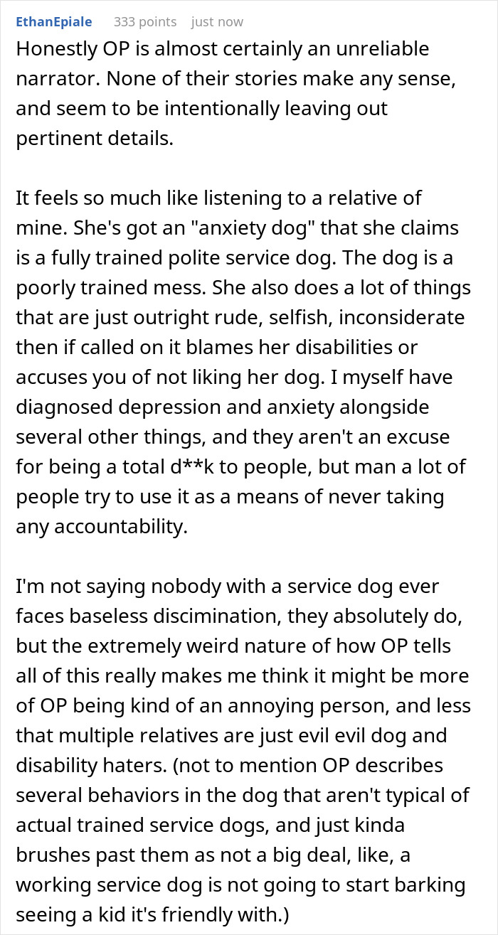 Bride Bans Anxious Sibling’s Service Dog From Wedding, Sibling Decides To Boycott The Event Instead