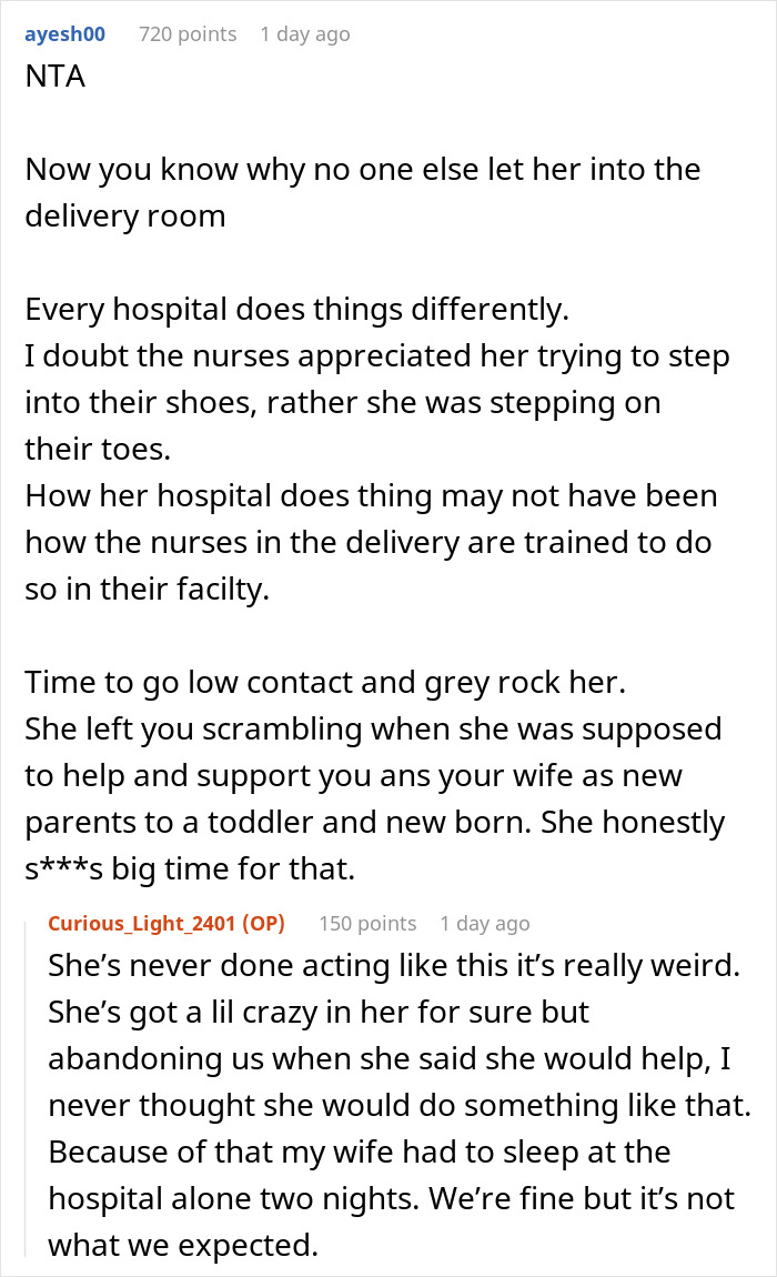 Mom Turns On Her Nurse Mode During DIL’s Delivery, Throws A Hissy Fit As Angry Son Tells Her To Stop