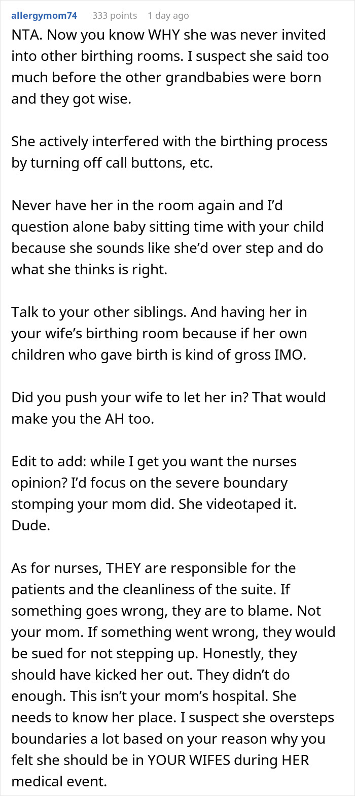 Mom Turns On Her Nurse Mode During DIL’s Delivery, Throws A Hissy Fit As Angry Son Tells Her To Stop