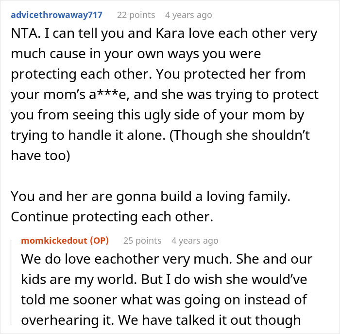 Man Refuses To House His Mom After Learning She Secretly Harassed His Wife Over Her Past Trauma