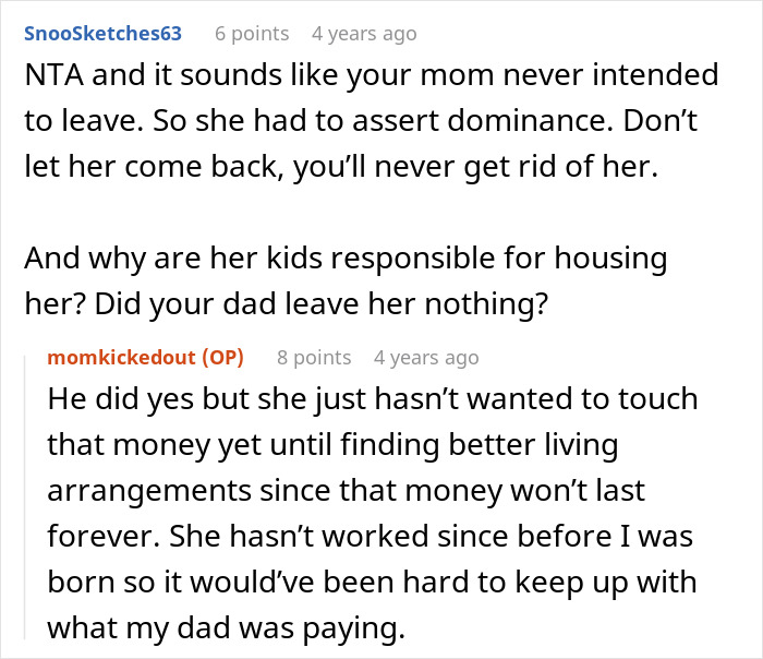 Man Refuses To House His Mom After Learning She Secretly Harassed His Wife Over Her Past Trauma