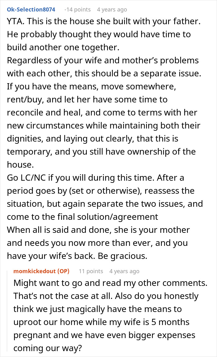 Man Refuses To House His Mom After Learning She Secretly Harassed His Wife Over Her Past Trauma