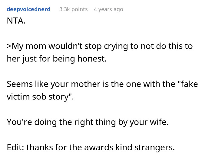 Man Refuses To House His Mom After Learning She Secretly Harassed His Wife Over Her Past Trauma