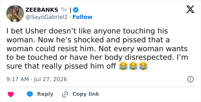 People Turn On Woman Booted Off Stage By Usher As She Keeps Stirring The Pot With Savage Comments