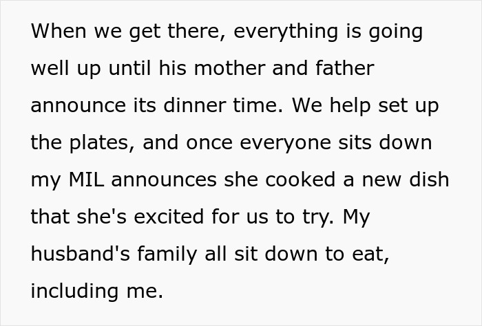 Woman Refuses To Eat At MIL’s Home: “I Don’t Just Eat Anyone’s Cooking”