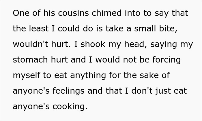 Woman Refuses To Eat At MIL’s Home: “I Don’t Just Eat Anyone’s Cooking”