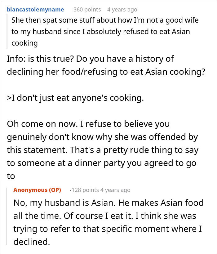 Woman Refuses To Eat At MIL’s Home: “I Don’t Just Eat Anyone’s Cooking”