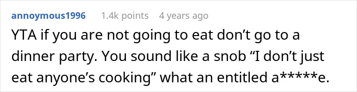 Woman Refuses To Eat At MIL’s Home: “I Don’t Just Eat Anyone’s Cooking”