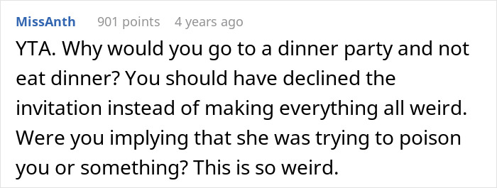 Woman Refuses To Eat At MIL’s Home: “I Don’t Just Eat Anyone’s Cooking”