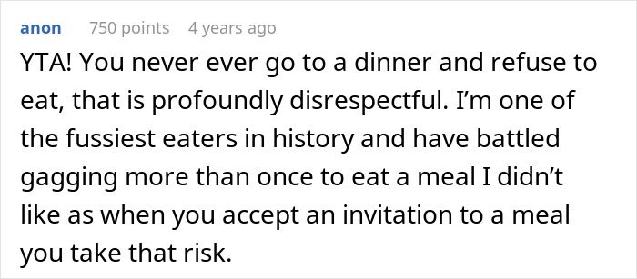 Woman Refuses To Eat At MIL’s Home: “I Don’t Just Eat Anyone’s Cooking”